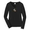 Ladies Long Sleeve Fan Favorite V Neck Tee Thumbnail