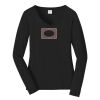 Ladies Long Sleeve Fan Favorite V Neck Tee Thumbnail