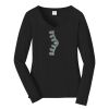 Ladies Long Sleeve Fan Favorite V Neck Tee Thumbnail