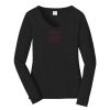 Ladies Long Sleeve Fan Favorite V Neck Tee Thumbnail