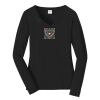 Ladies Long Sleeve Fan Favorite V Neck Tee Thumbnail