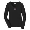 Ladies Long Sleeve Fan Favorite V Neck Tee Thumbnail