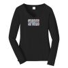 Ladies Long Sleeve Fan Favorite V Neck Tee Thumbnail