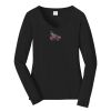 Ladies Long Sleeve Fan Favorite V Neck Tee Thumbnail