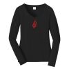 Ladies Long Sleeve Fan Favorite V Neck Tee Thumbnail