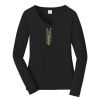 Ladies Long Sleeve Fan Favorite V Neck Tee Thumbnail