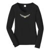 Ladies Long Sleeve Fan Favorite V Neck Tee Thumbnail