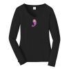 Ladies Long Sleeve Fan Favorite V Neck Tee Thumbnail
