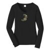 Ladies Long Sleeve Fan Favorite V Neck Tee Thumbnail