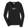 Ladies Long Sleeve Fan Favorite V Neck Tee Thumbnail