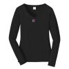 Ladies Long Sleeve Fan Favorite V Neck Tee Thumbnail