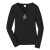 Ladies Long Sleeve Fan Favorite V Neck Tee Thumbnail