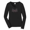 Ladies Long Sleeve Fan Favorite V Neck Tee Thumbnail