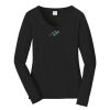Ladies Long Sleeve Fan Favorite V Neck Tee Thumbnail