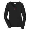 Ladies Long Sleeve Fan Favorite V Neck Tee Thumbnail