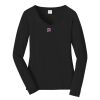 Ladies Long Sleeve Fan Favorite V Neck Tee Thumbnail