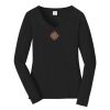 Ladies Long Sleeve Fan Favorite V Neck Tee Thumbnail
