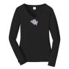 Ladies Long Sleeve Fan Favorite V Neck Tee Thumbnail