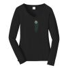 Ladies Long Sleeve Fan Favorite V Neck Tee Thumbnail