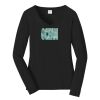 Ladies Long Sleeve Fan Favorite V Neck Tee Thumbnail
