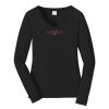 Ladies Long Sleeve Fan Favorite V Neck Tee Thumbnail