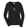 Ladies Long Sleeve Fan Favorite V Neck Tee Thumbnail