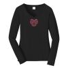 Ladies Long Sleeve Fan Favorite V Neck Tee Thumbnail