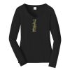 Ladies Long Sleeve Fan Favorite V Neck Tee Thumbnail