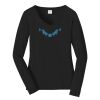 Ladies Long Sleeve Fan Favorite V Neck Tee Thumbnail