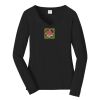 Ladies Long Sleeve Fan Favorite V Neck Tee Thumbnail