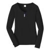 Ladies Long Sleeve Fan Favorite V Neck Tee Thumbnail