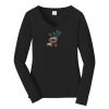 Ladies Long Sleeve Fan Favorite V Neck Tee Thumbnail