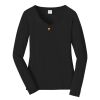 Ladies Long Sleeve Fan Favorite V Neck Tee Thumbnail