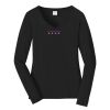 Ladies Long Sleeve Fan Favorite V Neck Tee Thumbnail