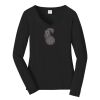 Ladies Long Sleeve Fan Favorite V Neck Tee Thumbnail