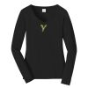 Ladies Long Sleeve Fan Favorite V Neck Tee Thumbnail