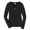 Ladies Long Sleeve Fan Favorite V Neck Tee Thumbnail