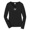 Ladies Long Sleeve Fan Favorite V Neck Tee Thumbnail