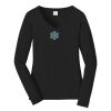 Ladies Long Sleeve Fan Favorite V Neck Tee Thumbnail