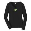 Ladies Long Sleeve Fan Favorite V Neck Tee Thumbnail