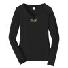 Ladies Long Sleeve Fan Favorite V Neck Tee Thumbnail