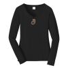 Ladies Long Sleeve Fan Favorite V Neck Tee Thumbnail