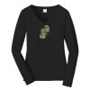 Ladies Long Sleeve Fan Favorite V Neck Tee Thumbnail