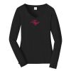 Ladies Long Sleeve Fan Favorite V Neck Tee Thumbnail