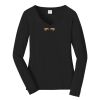 Ladies Long Sleeve Fan Favorite V Neck Tee Thumbnail
