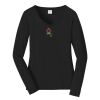 Ladies Long Sleeve Fan Favorite V Neck Tee Thumbnail