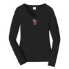 Ladies Long Sleeve Fan Favorite V Neck Tee Thumbnail