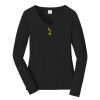 Ladies Long Sleeve Fan Favorite V Neck Tee Thumbnail