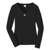 Ladies Long Sleeve Fan Favorite V Neck Tee Thumbnail