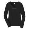 Ladies Long Sleeve Fan Favorite V Neck Tee Thumbnail